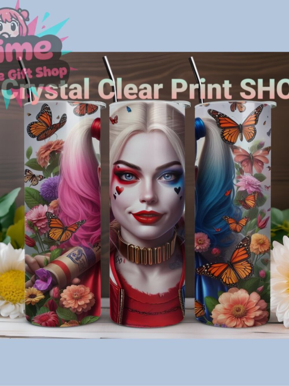 Harley Quinn 20oz Stainless Steel Tumbler
